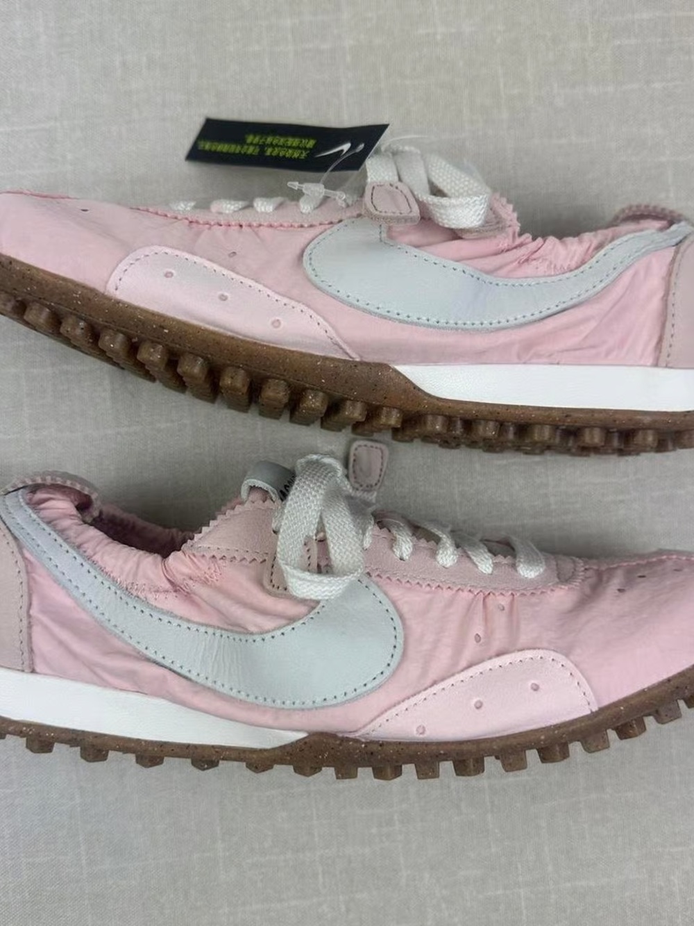 Nike Women's Pink and White Retro Trail Sneakers